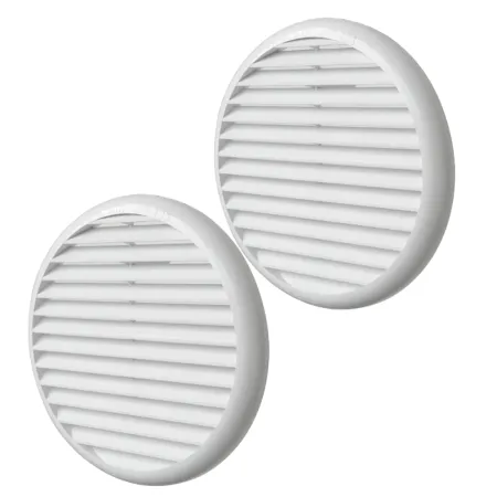 Griglie Aerazione Tonde con Molle in Plastica Bianche 80/125