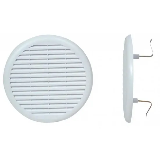 foto frontale e laterale della Griglia Aerazione Tonda con Molle