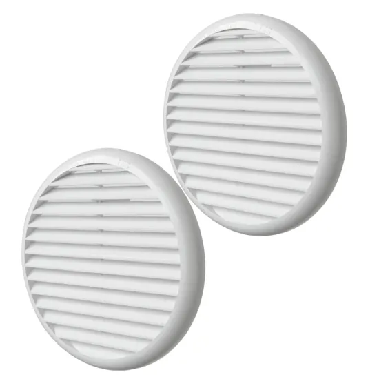Griglie Aerazione Tonde con Molle in Plastica Bianche 120/160