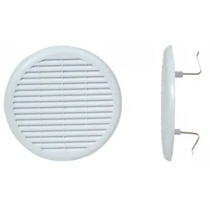 Griglie Aerazione Tonde con Molle in Plastica Bianche 120/160 2