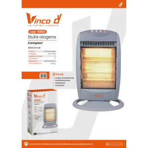 Stufa alogena elettrica VINCO 1200W – Stufetta economica 2