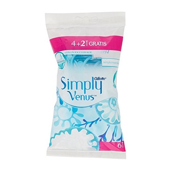 Confezione Gillette Venus Simply2 per Donna - Rasoio Usa e Getta (6+2)