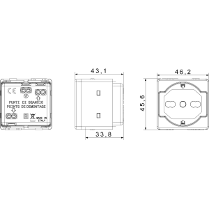 Presa Schuko Gewiss GW20246 2