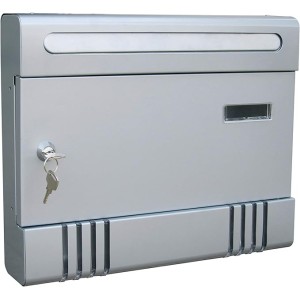 Cassetta posta da Esterno in Acciaio 365x65x300mm Silver orizzontale con chiave di sicurezza