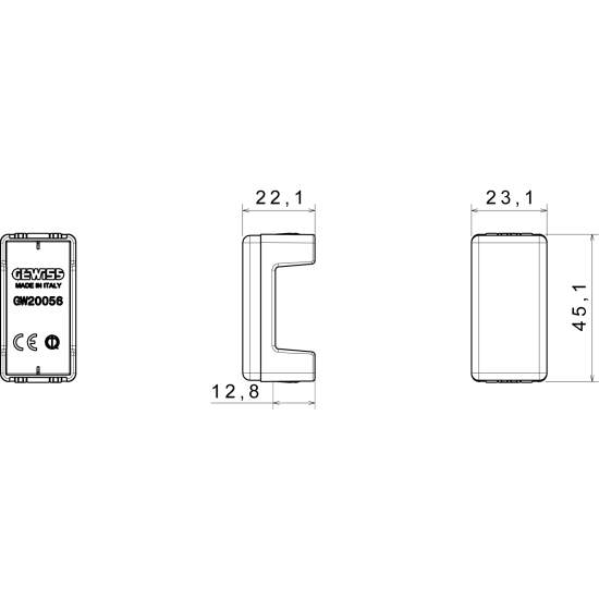 Scheda Copriforo Gewiss System - GW20056