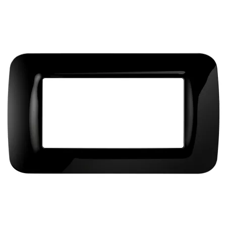 Placca Gewiss 4 posti Nera Gw22514