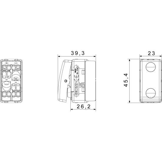 misure Invertitore Gewiss GW20579 16AX  Serie System