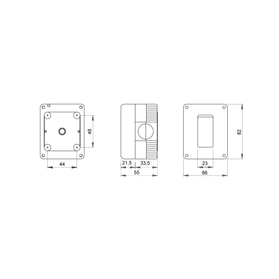 misure Scatola Gewiss GW27001