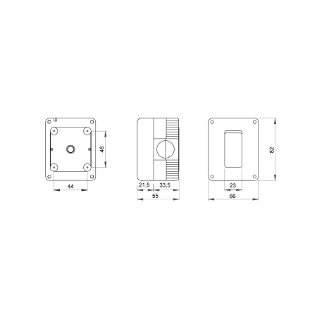 misure Scatola Gewiss GW27001