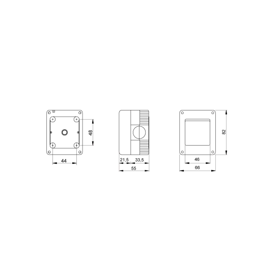 misure Scatola Gewiss GW27002 Contenitore 2 Moduli IP40