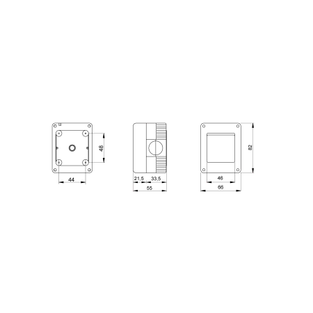 misure Scatola Gewiss GW27002 Contenitore 2 Moduli IP40