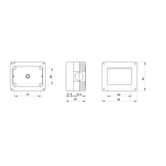 Scatola Gewiss GW27003 Contenitore 3 Moduli IP40