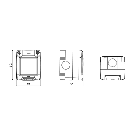 misure Scatola Gewiss Stagno GW27041 Contenitore 1 Modulo IP55