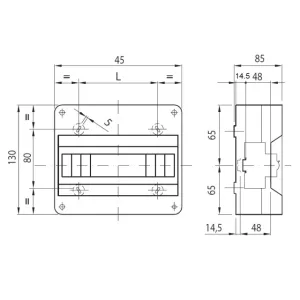 Gewiss Centralino a Parete 2 Moduli Senza Sportello GW40022 2