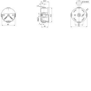 Cassetta Derivazione Tonda Gewiss Ø65 GW44001 – Serie 44 2