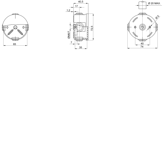 Misure Cassetta Derivazione Tonda Gewiss Ø65 GW44001 – Serie 44
