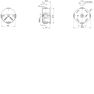 Cassetta Derivazione Tonda Gewiss Ø80 GW44002 – Serie 44 2