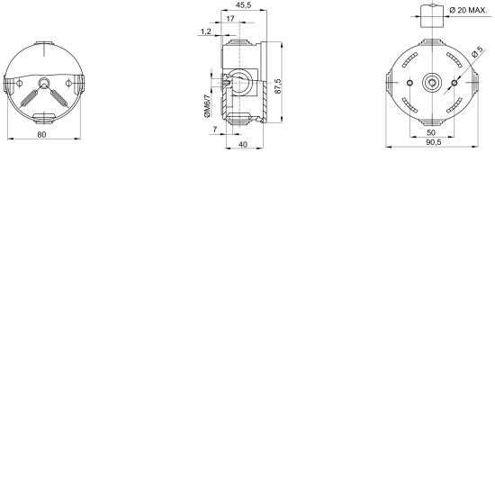Misure Cassetta Derivazione Tonda Gewiss Ø80 GW44002 – Serie 44