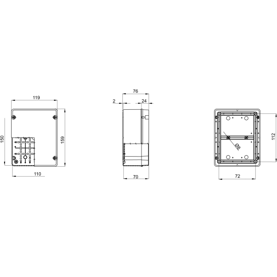 Misure Cassetta Derivazione Gewiss GW44206