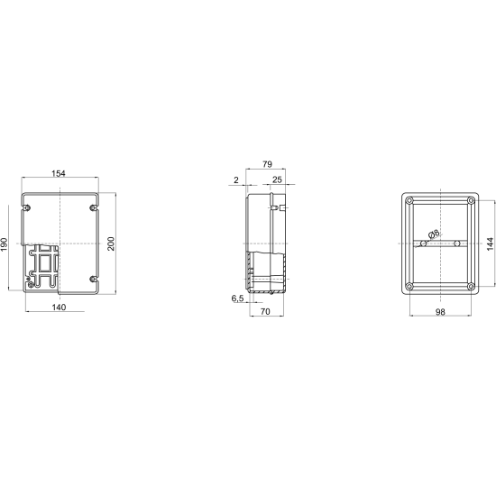 Misure Cassetta Derivazione Gewiss 19x140 -GW44207