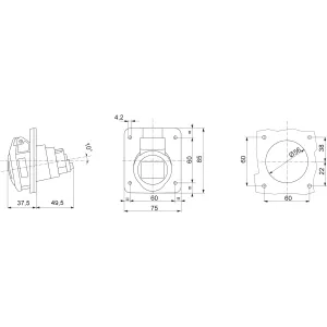 Presa Industriale Gewiss 16A 2P+T 220V – IP44 - GW62205H 2