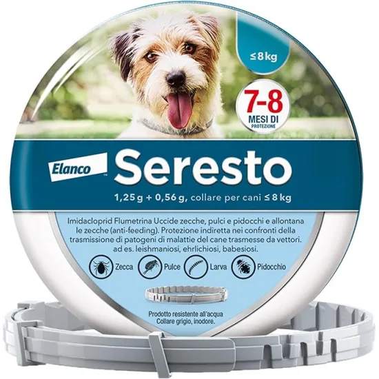 Collare Antiparassitario per Cani fino 8Kg - Collari Seresto