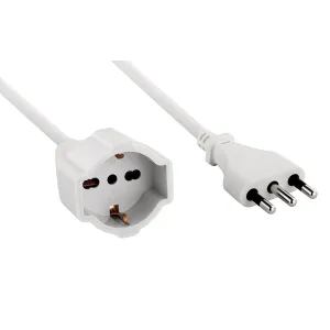 Prolunga 10 metri Electraline Bianco - Spina 16 Ampere con presa polivalente (schuko 10/16A)