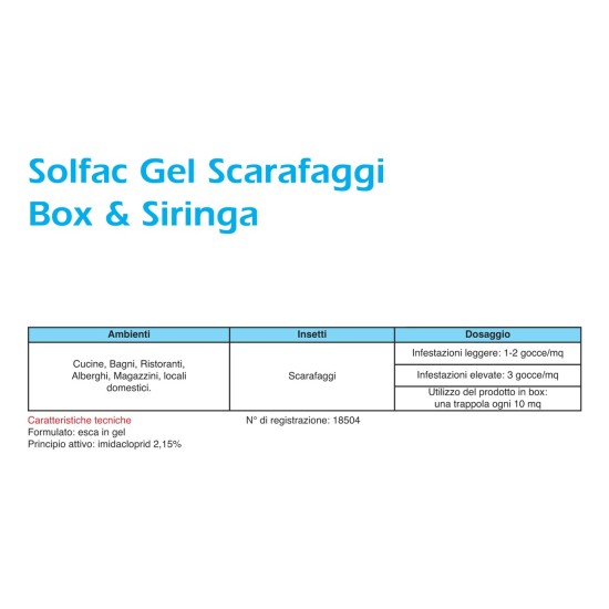 Solfac Gel scarafaggi box