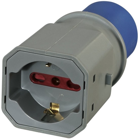 Adattatore Schuko Industriale Electraline-Presa Polivalente Schuko + 10/16 A (IP20)