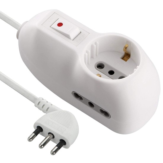 Adattatore Multipresa Electraline  - Spina Salvaspazio