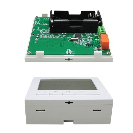 Cronotermostato Digitale Settimale LCD a batteria - BOON Bianco