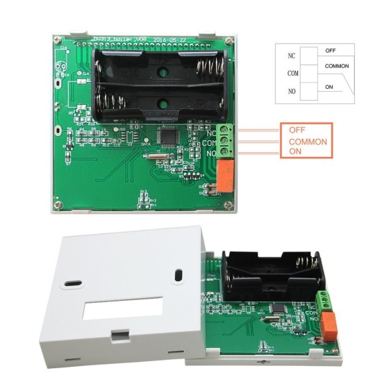 Cronotermostato Digitale Settimale LCD a batteria - BOON Bianco