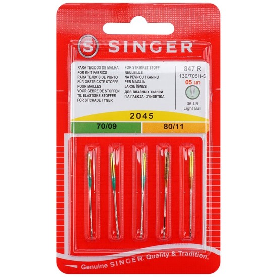 Aghi Singer 2045 - 70/09 - 80/11 per macchina da cucire 5 pz