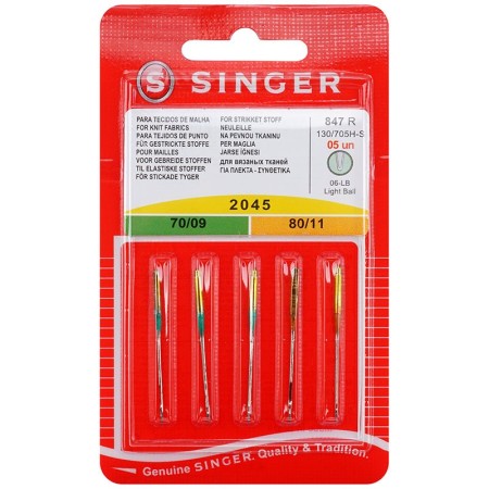 Aghi Singer 2045 - 70/09 - 80/11 per macchina da cucire 5 pz