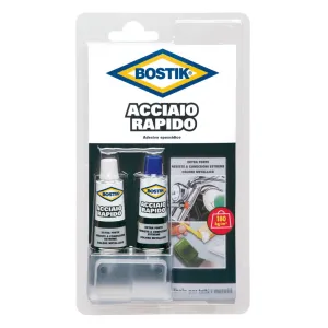 Bostik Acciaio Rapido – Collante bicomponente Epossidico 2x15 ml