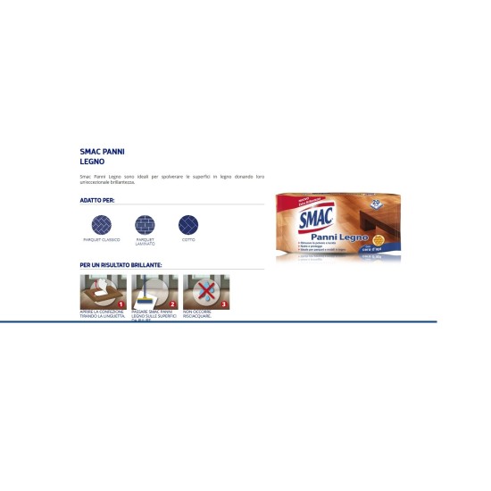 Smac Panni Legno - conf 20 panni