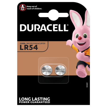Confezione Batterie Duracell LR54 / CR1130–Pila Orologio da 2pz