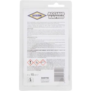 Bostik Acciaio Rapido – Collante bicomponente Epossidico 2x15 ml 2