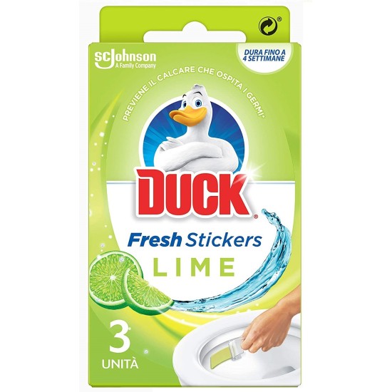 Duck Fresh Stikers Lime - Gel Strisce igienizzanti WC 3pz