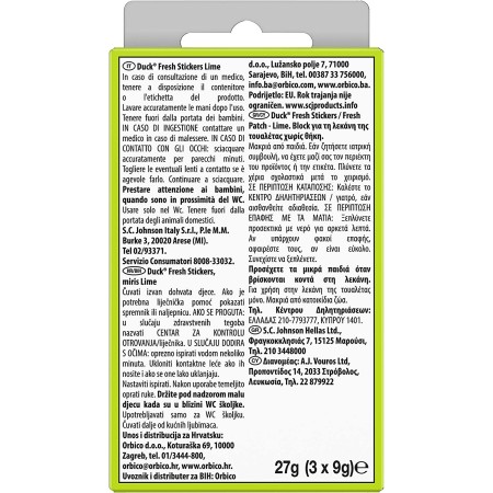 Informazioni sul prodotto Duck Anitra WC Fresh Stickers Lime