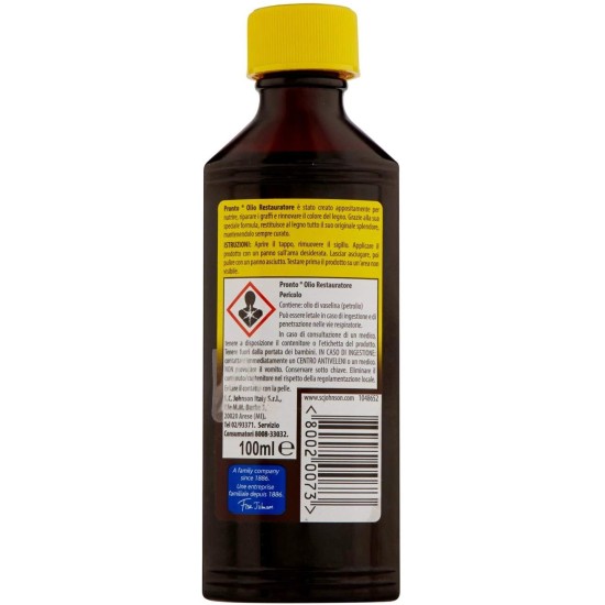 Informazioni e istruzioni d'uso di Pronto Olio Restauratore 100ml