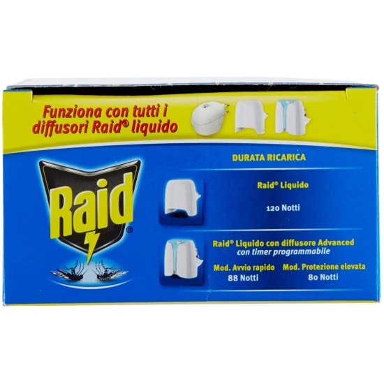Raid Liquido Ricarica 60+60 Notti Antizanzare Tigre