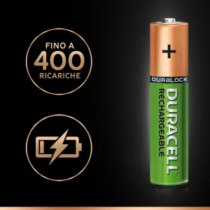 MiniStilo Ricaricabili AAA Duracell 750 mAh 2