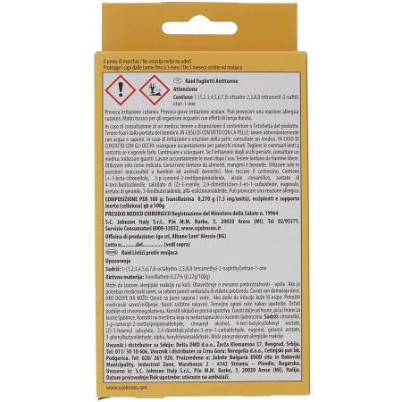 Raid Foglietti Antitarme - 12 foglietti