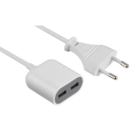 Electraline Prolunga USB - 500342 Bianco/Grigio