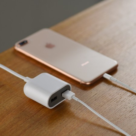 Electraline Prolunga caricatore USB - 500342 Bianco/Grigio