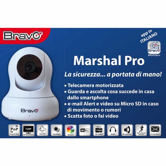 Bravo Marshal Pro Telecamera Wireless HD Wi-Fi Motorizzata