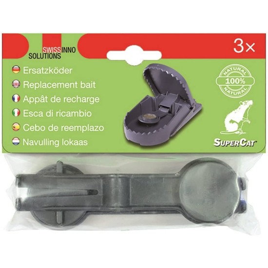 Esca per topi di Ricambio per Trappola – 3 Esche rodenticide Swissino