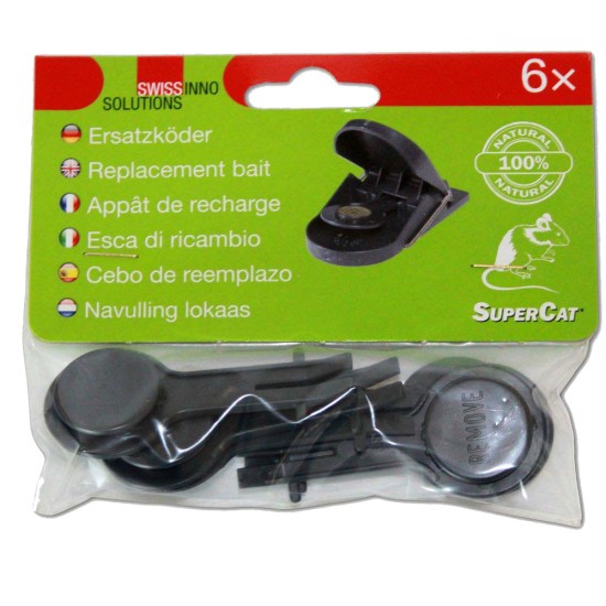 Esca Topi SWISSINNO Ricambio SuperCat –6 pz, Esche per ratti