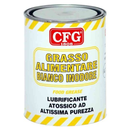 Grasso per ingranaggi e Lubrificante inodore - Grasso Alimentare Bianco 1Kg